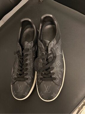 ORIGINAL Luxury Monogram Black Men's Low-Top Sneakers
